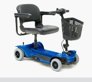 Compact Four-Wheel Mobility Scooter with Basket