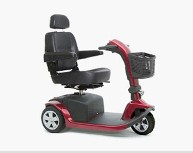 Three-Wheel Electric Mobility Scooter with Adjustable Seat