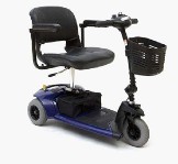 Three-Wheel Electric Mobility Scooter with Basket
