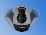 Compact Electric Space Heater with Oscillation