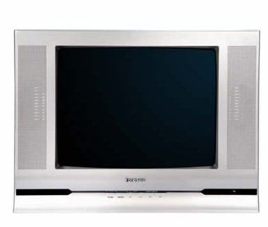 Vintage Cathode Ray Tube Television with Integrated Speakers
