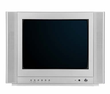 Vintage Cathode Ray Tube Television with Integrated Speakers