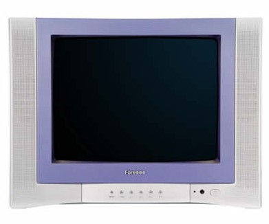 Cathode Ray Tube Television with Stereo Speakers