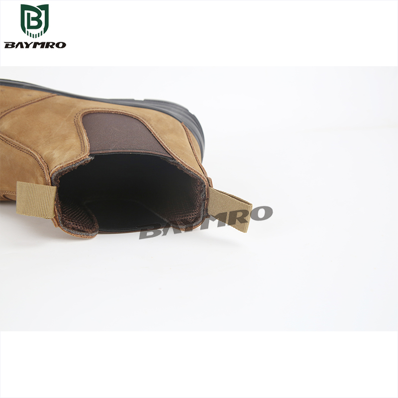 Brown Leather Chelsea Safety Boots