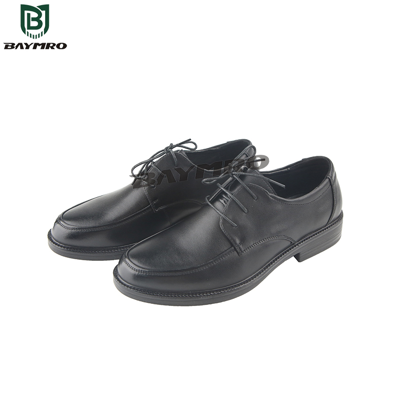 Black Leather Occupational Safety Shoes