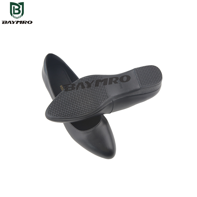 Black Leather Occupational Shoes
