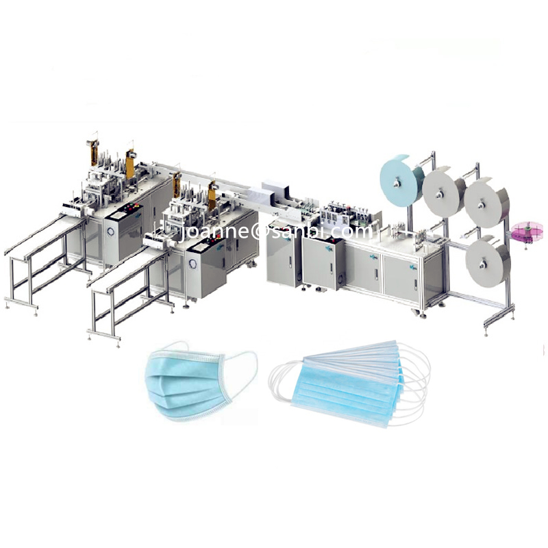 Full Automatic 3 layers  Disposable Protective Face Mask Making Machine - Image 2
