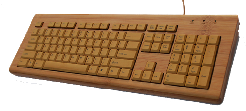 full natural bamboo 104 keys wired bamboo keyboard - Image 2