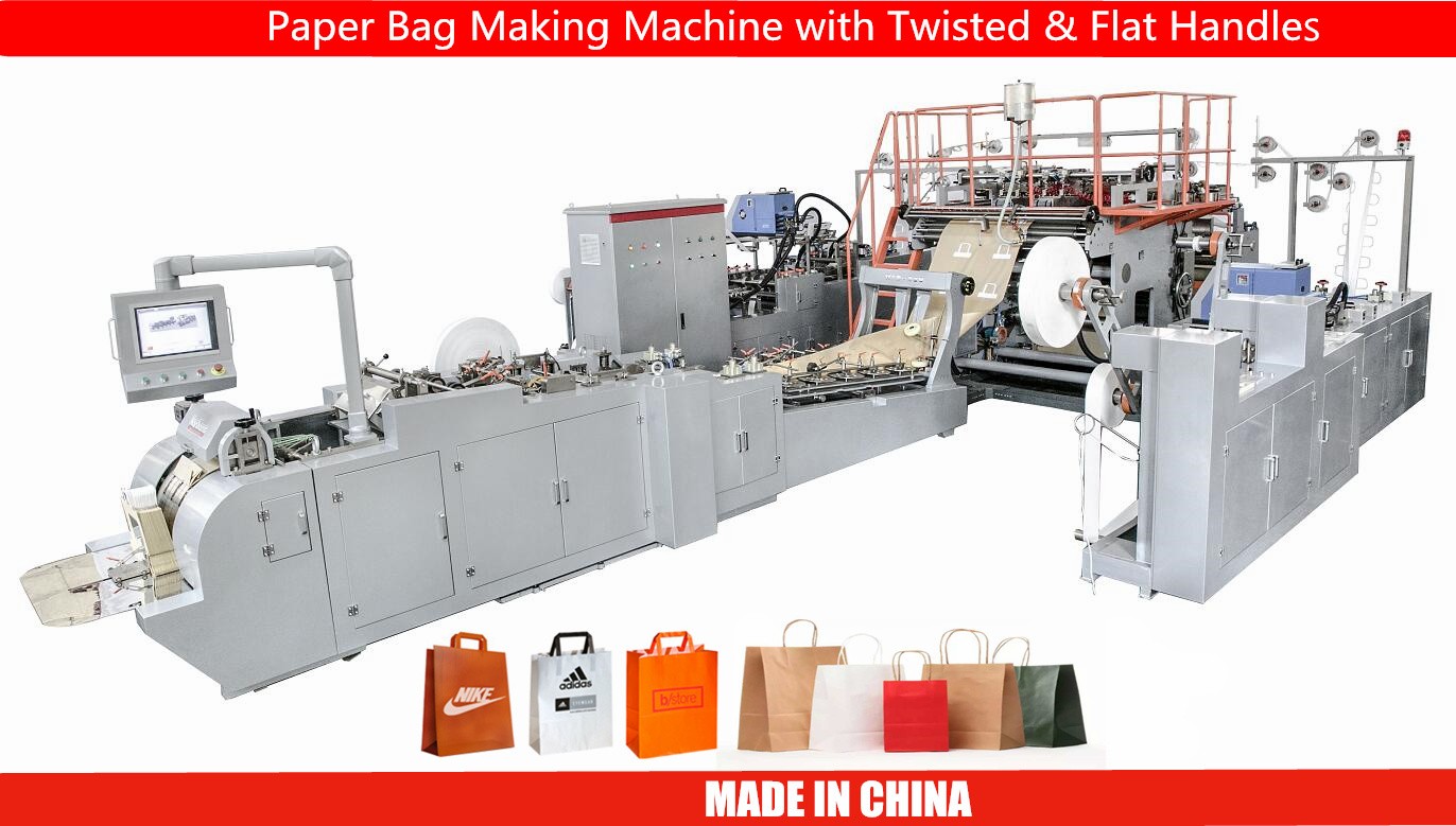 Fully Automatic Roll Fed Paper Bag With Inline Twisted and Flat Handle Machine - Image 2