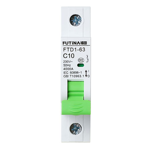 Futina 1 Pole 10 Amp MCB Circuit Breaker FTD1 - Image 2