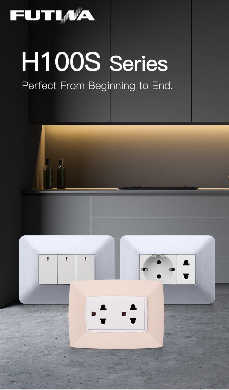 H100S series Italian standard switch socket design overview