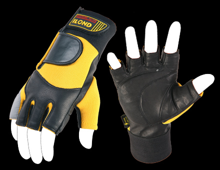 Fingerless Leather Work Gloves
