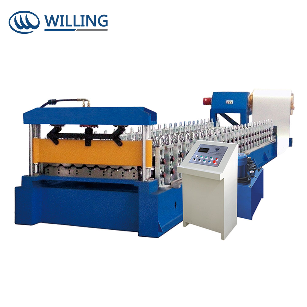 Corrugated Metal Roofing Sheet Roll Forming Machine, 1250mm Max Width
