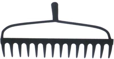 Garden Rake with Metal Tines