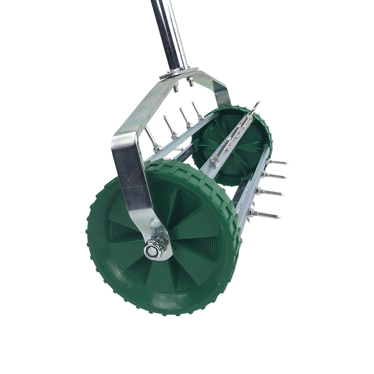 garden tools zinc plated pole GO-0102 lawn aerator roller - Image 2