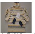 Striped Turtleneck Sweater with Gloves