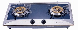 Two-Burner Gas Cooktop with Stainless Steel Finish