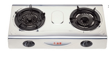 Double Burner Stainless Steel Gas Stove