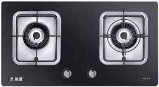 Dual Burner Gas Cooktop with Glass Surface