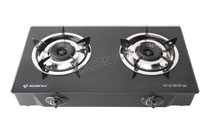 Double Burner Gas Cooktop with Tempered Glass Top