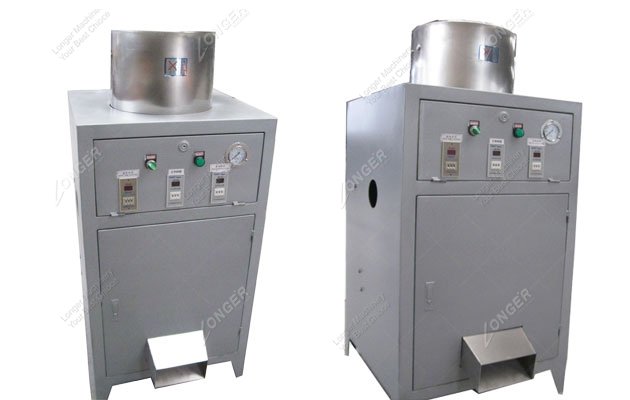 Gas heating cashew nut peeling machine unit with stainless steel hopper