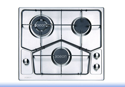 Three-Burner Stainless Steel Gas Hob
