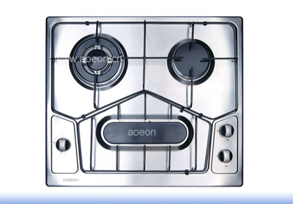 Two-Burner Stainless Steel Gas Hob