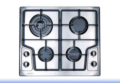 Four-Burner Stainless Steel Gas Hob