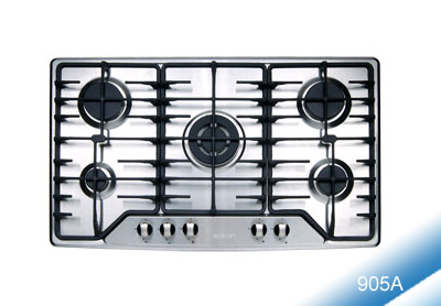 Five-Burner Stainless Steel Gas Hob