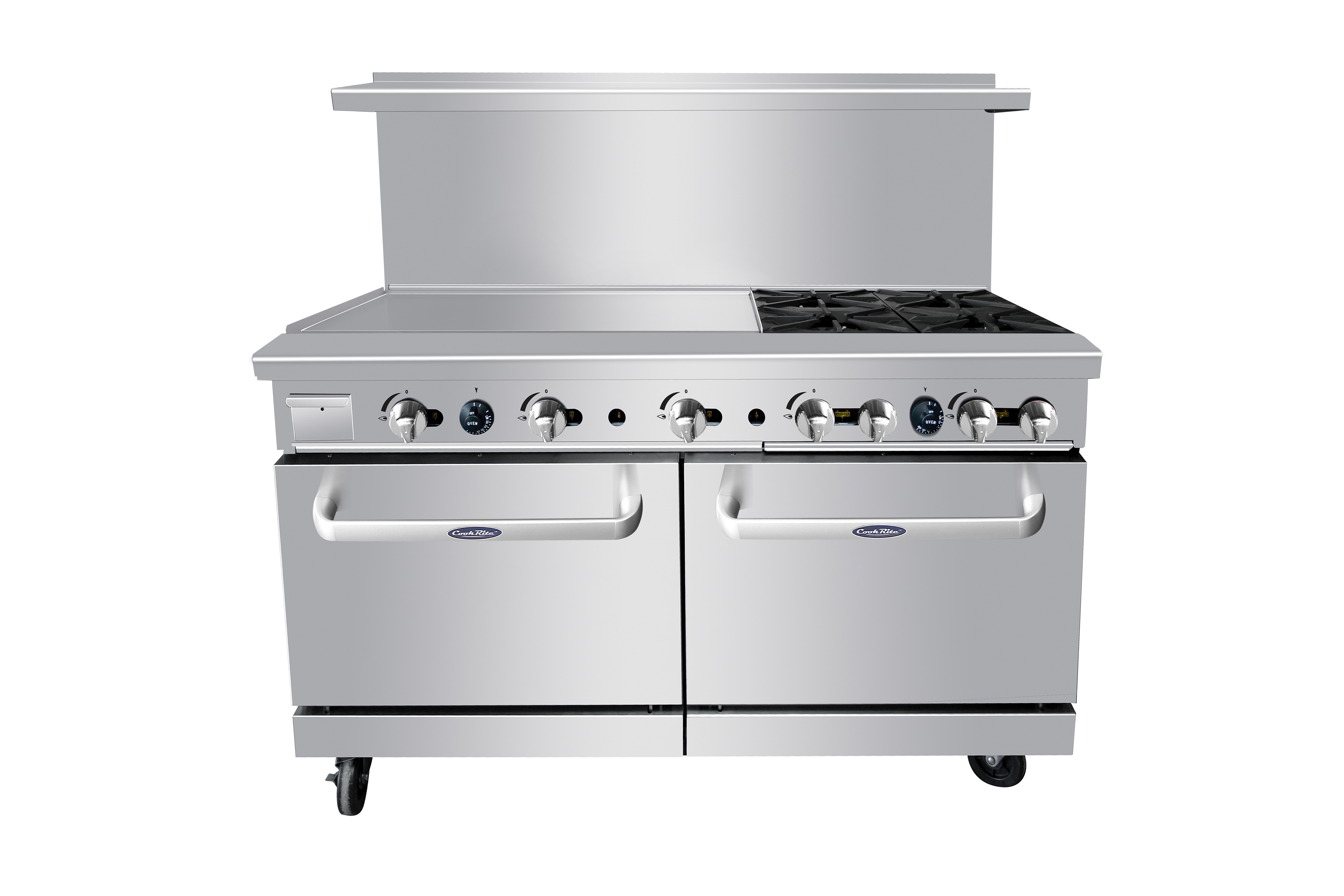 Commercial Gas Range with 4 Burners and 36-Inch Griddle