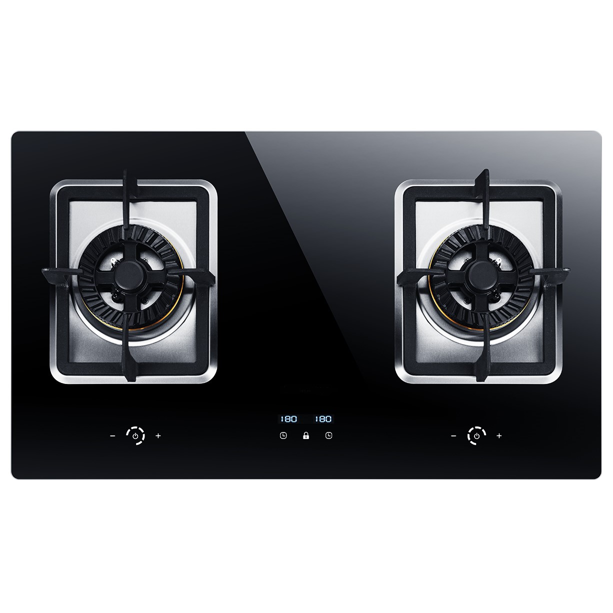 Two-Burner Gas Cooktop with Glass Surface