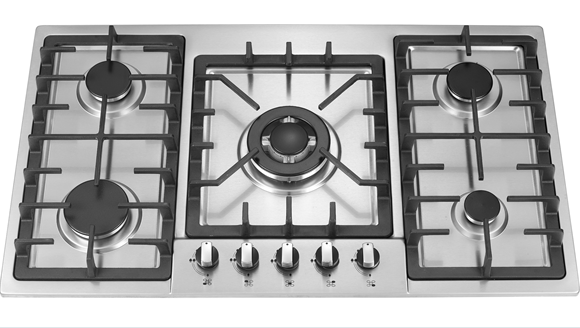 Five-Burner Stainless Steel Gas Stove