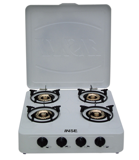 Four-Burner Hinged Lid Gas Stove