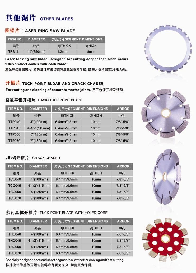 Assorted Diamond Saw Blades for Concrete and Masonry