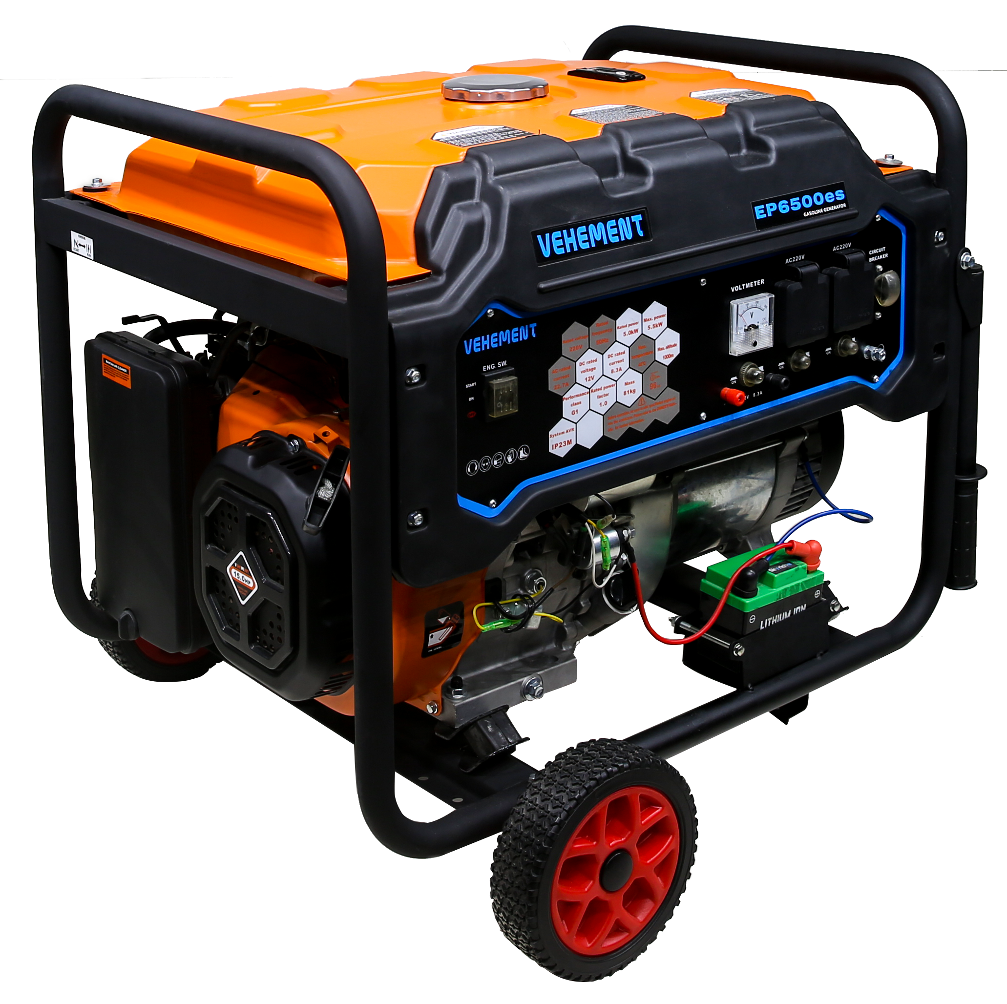 5.5kW Portable Gasoline Generator with 220V AC Output