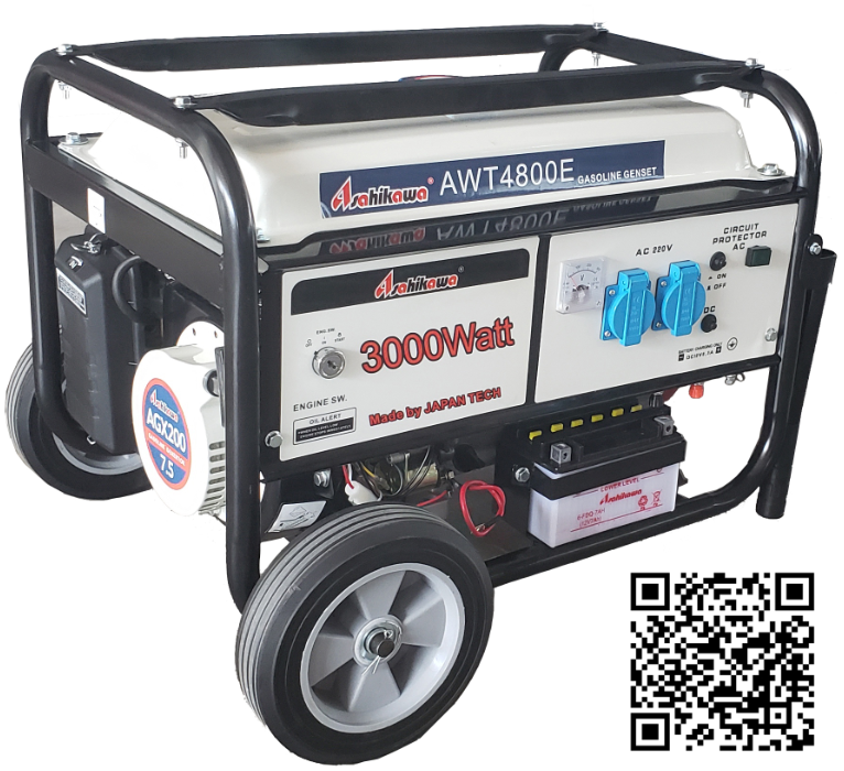3000W Gasoline Generator Set with 220V Outlets