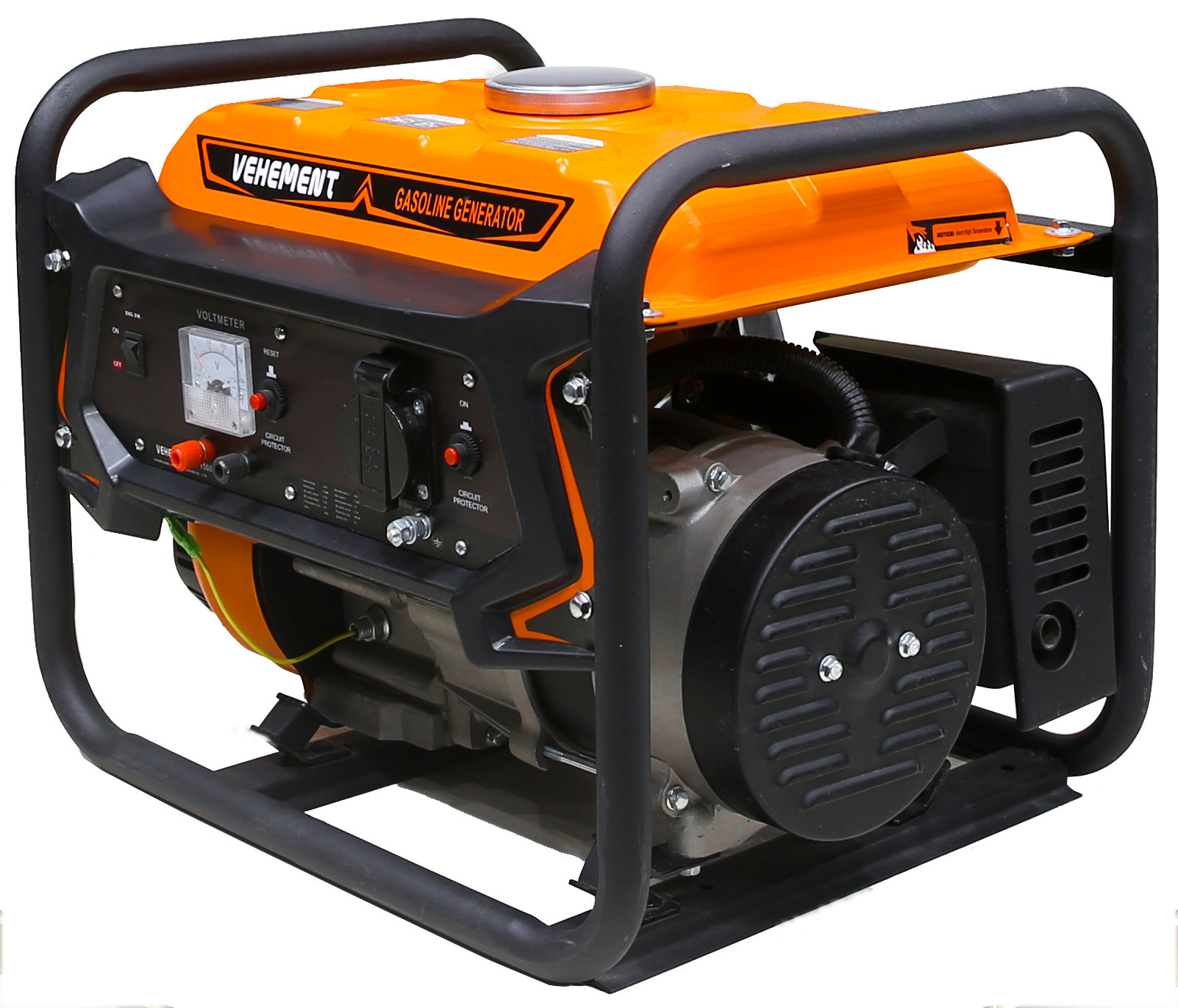 Portable Gasoline Generator with Voltmeter and Circuit Protection
