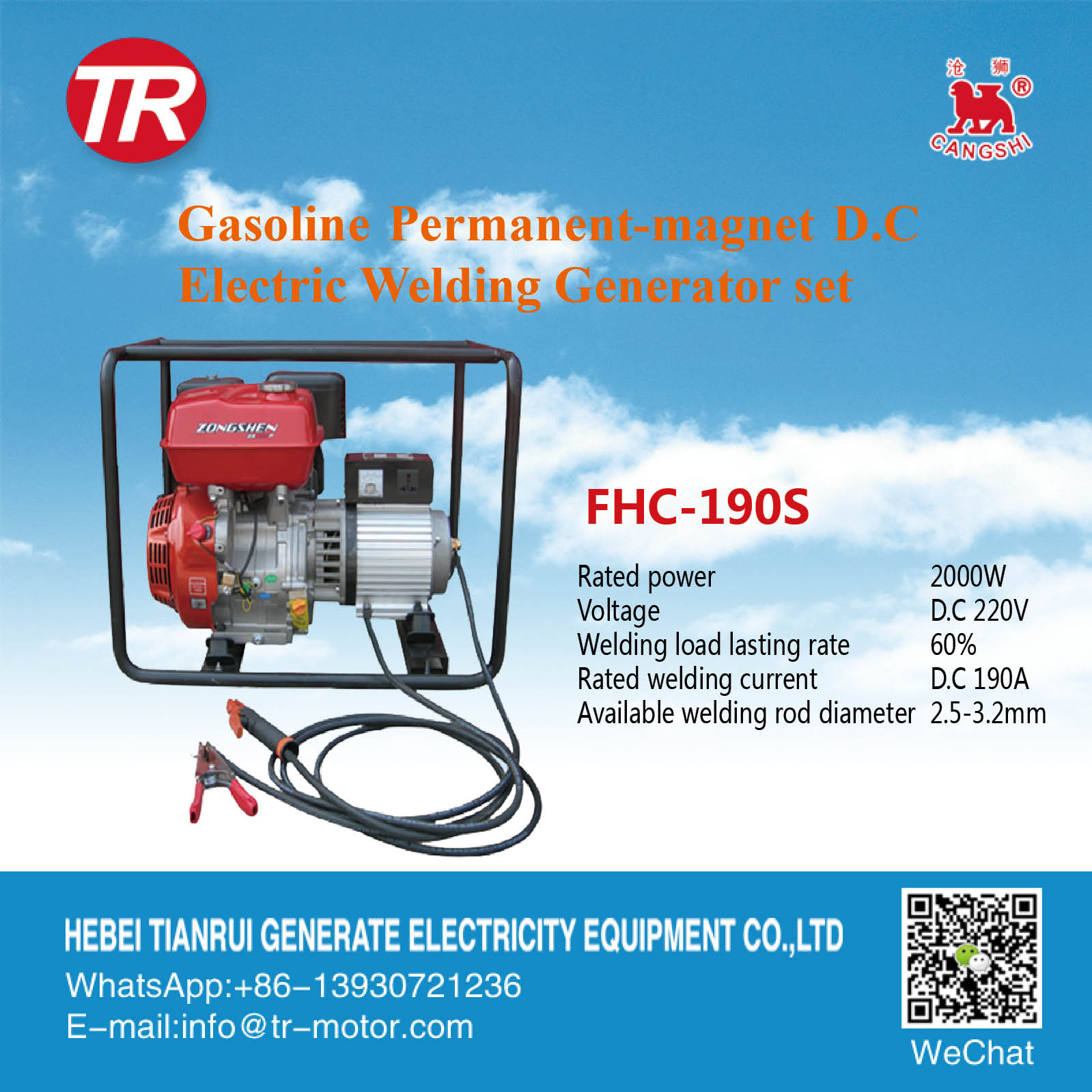Gasoline Permanent magnet DC electric welding generator set - Image 2