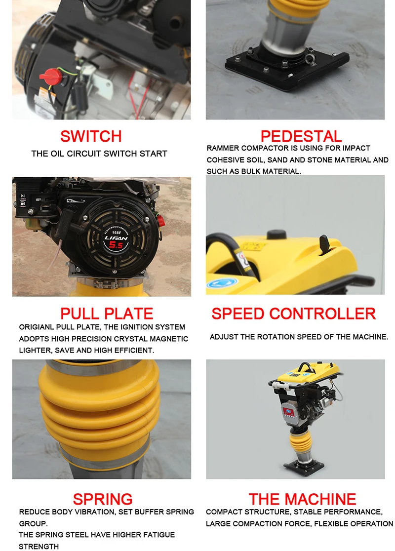 Close up of the gasoline engine and control components