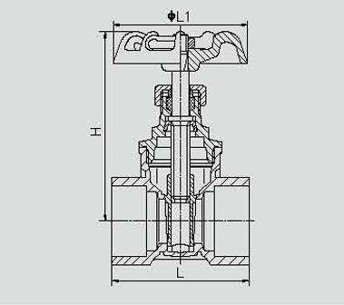 Brass Gate Valve with Red Handwheel