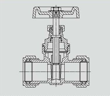 Brass Gate Valve with Red Handle