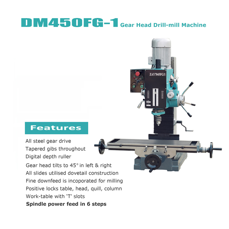 Gear Head Drill Milling Machine
