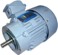 Industrial Electric Motor with Cooling Fins