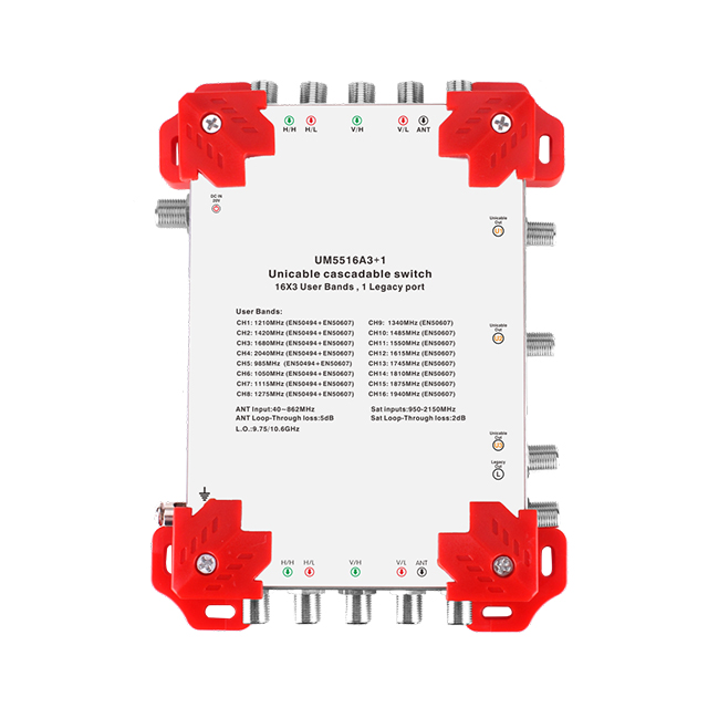 Satellite Unicable Multiswitch with 16 User Bands
