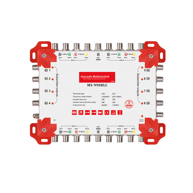 9-Input 8-Output Cascade Satellite Multiswitch