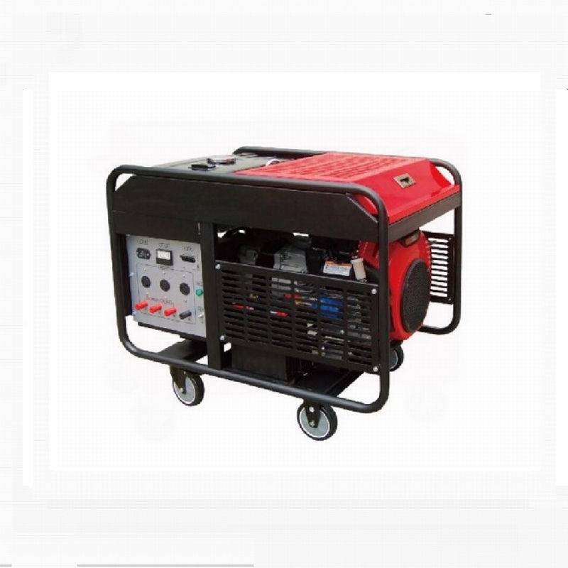 Portable Gasoline Generator with Wheel-Mounted Frame