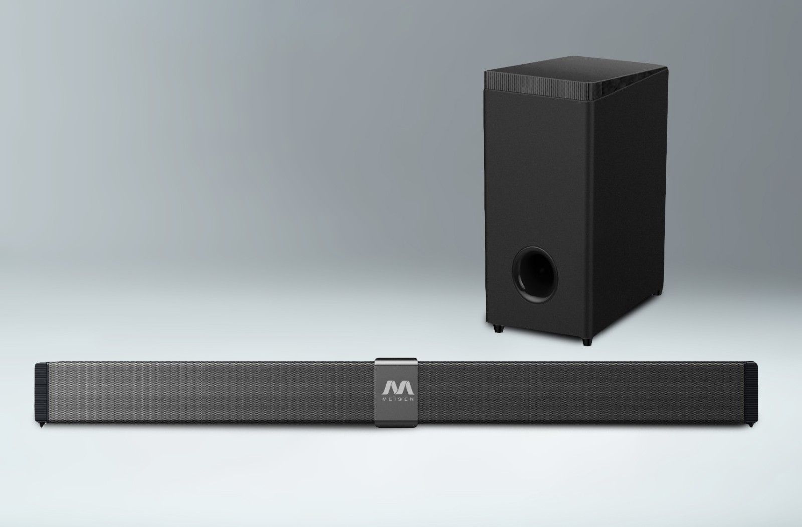 Sleek Sound Bar with Subwoofer
