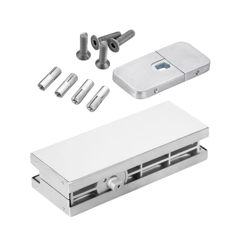 Glass Door Hardware Non-digging Floor Spring CNC Machine Processed Hydraulic Patch Fitting - Image 3