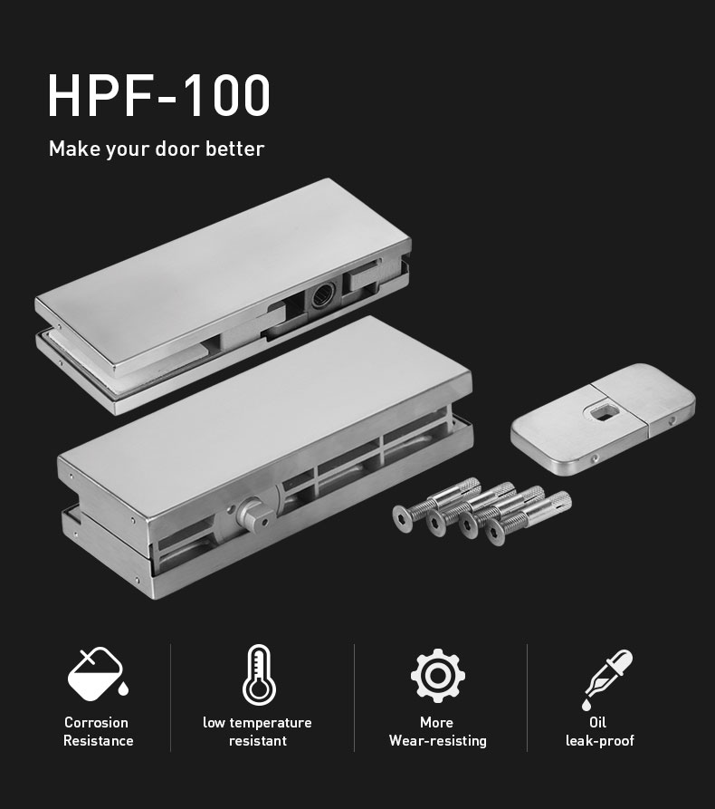 High-quality CNC machined glass door floor spring unit