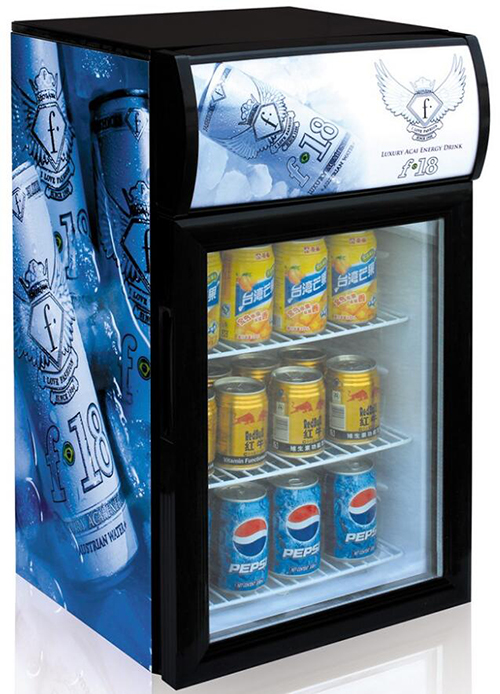 Compact Glass Door Beverage Refrigerator